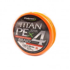 Шнур Kalipso TITAN PEx4 100м оранжевый 0,25мм